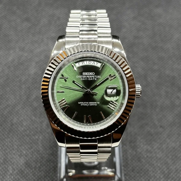 Day Date Olive Green 36/40mm | Miyota 8285 Automatic - Image 2