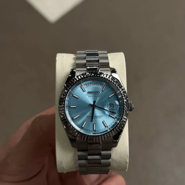 Seiko Mod Daydate Ice Blue - Image 5