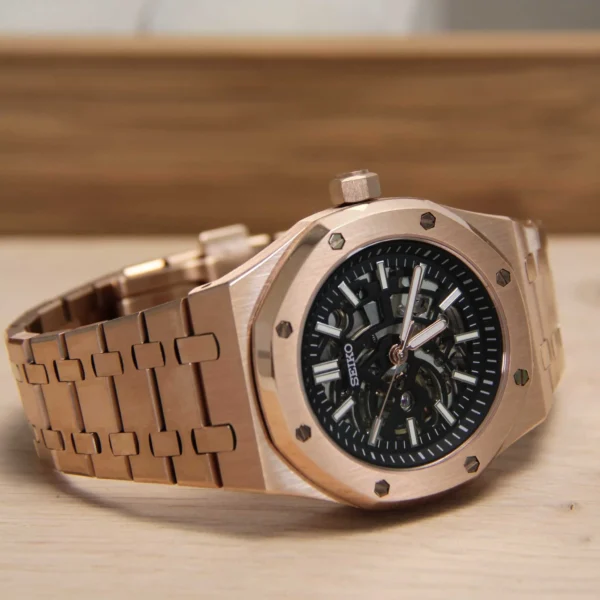SEIKO MOD ROYAL OAK | SQUELETTE OR ROSE - Image 6