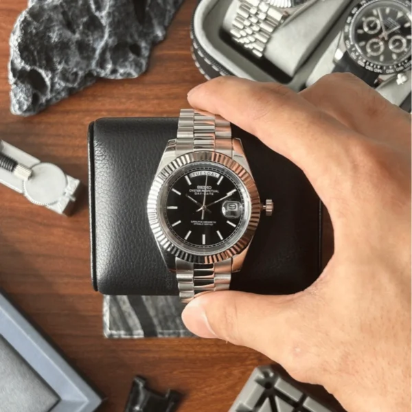 Seiko Mod Daydate Black - Image 4