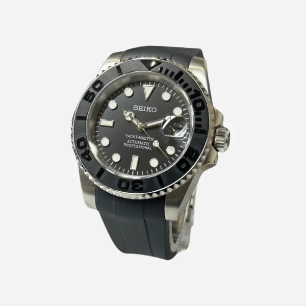 SEIKO MOD YACHTMASTER | SILVER BLACK - Image 2