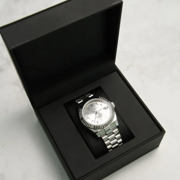 SEIKO MOD DATEJUST | ARABIC SILVER GREY - Image 5