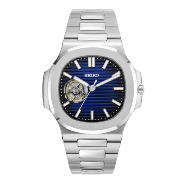 Nautilus Blue Skeleton Open Heart 40mm