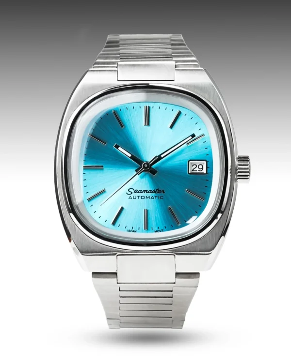Seamaster Vintage Blue | Custom Mod with Turquoise Dial and Stainless Steel - Bracelet