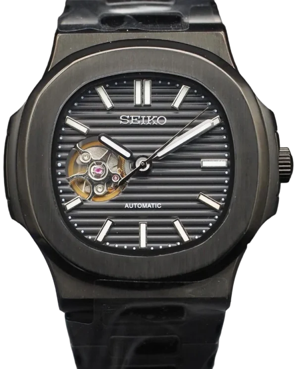 Nautilus Black Skeleton 40mm - Custom Automatic Watch | NH35 - Image 4