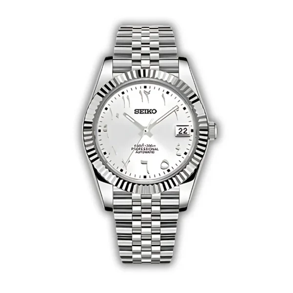 SEIKO MOD DATEJUST | ARABIC SILVER GREY