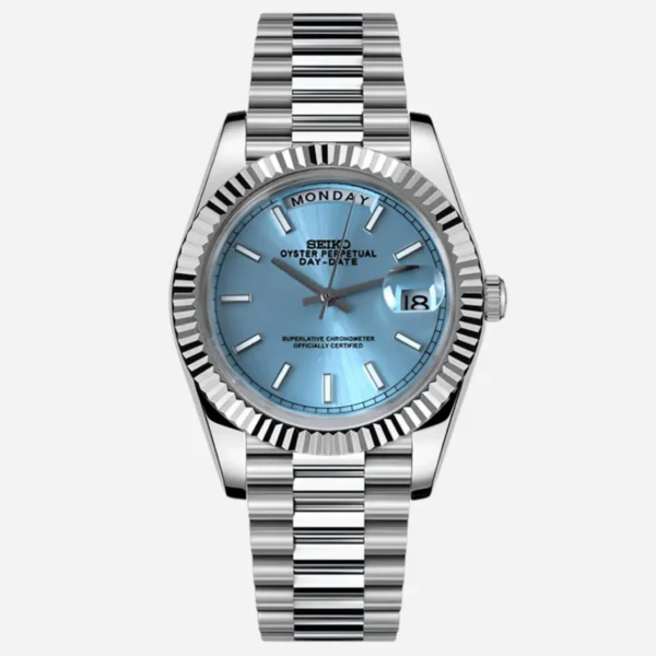 Seiko Mod Daydate Ice Blue