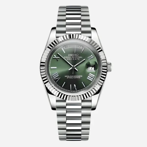 Day Date Olive Green 36/40mm | Miyota 8285 Automatic