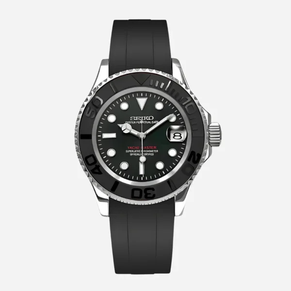 SEIKO MOD YACHTMASTER | SILVER BLACK