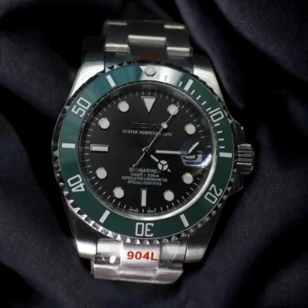 Submariner Starbucks Black Green 40mm - Custom Automatic Watch | NH35 - Image 3